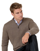 Signature Pima Cotton Half-Zip Sweater