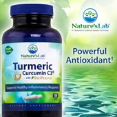 Nature's Lab™ Turmeric Curcumin C3, 120 Vegetarian Capsules