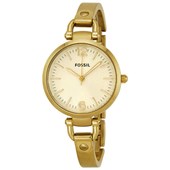 Fossil Georgia Champagne Dial Gold-tone Ladies Watch ES3084