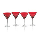Cheers Ruby Set of 4 Martini Glasses