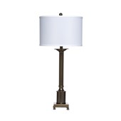 Column Table Lamp with Drum Shade