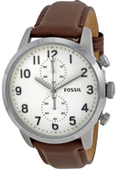 FOSSIL Townsman Chronograph Egg Dial Brown Leather Mens Watch